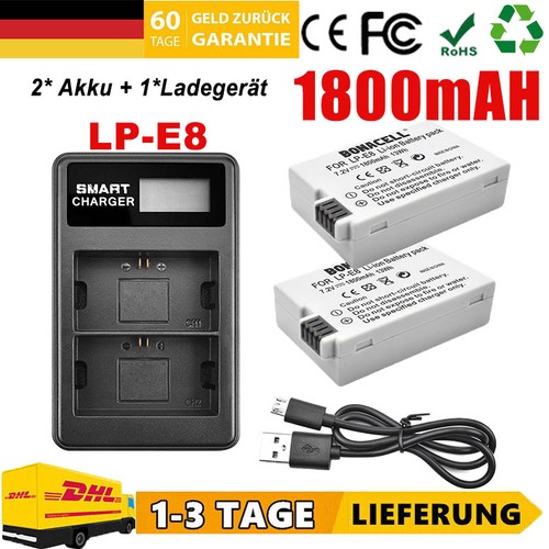 Batterie 1800 mah - lp-e8, lpe8