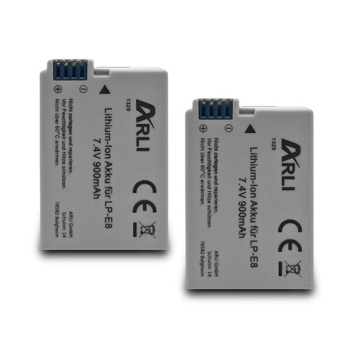 Batteria per canon lpe8 - 2x,