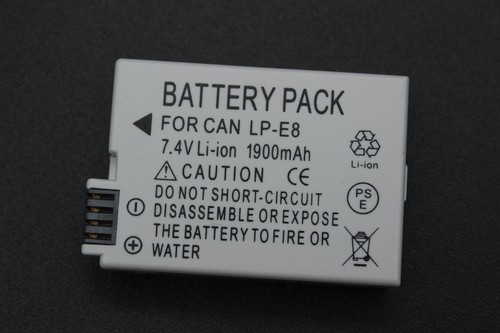 Batteria nuova per canon - nuova, lp-e8