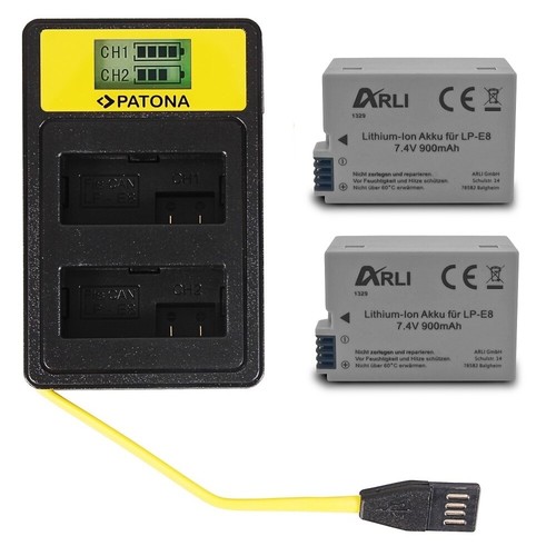 Batteria per canon e8 - 2x, lp-e8